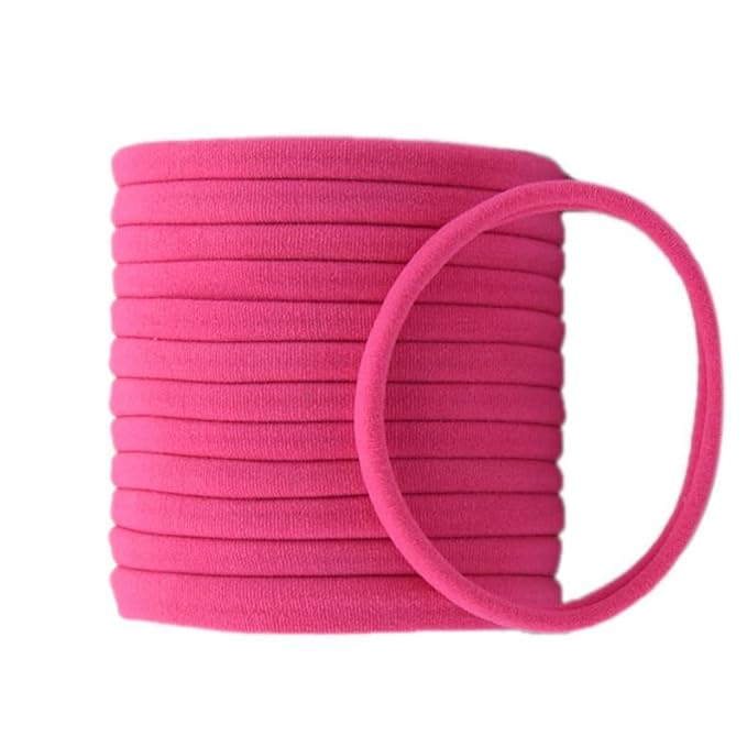 FZBNSRKO 100pcs Multi-function Super Soft High Stretchy Baby Newborn Infants Headbands,DIY Crafts Elastics,Ear Bands Loops Ties Ropes for Newborn Infant Toddler Baby Girls