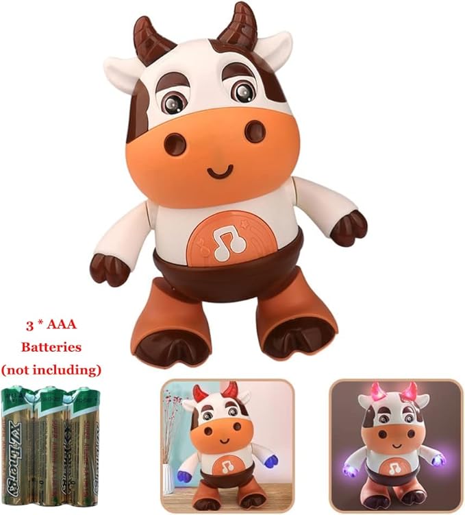Dancing Cow Toy for Babies - Electric Musical Plush Cow with Fun Songs & Moves, Interactive Baby Toy for Baby, Cute Toddler Gift & Sensory Learning