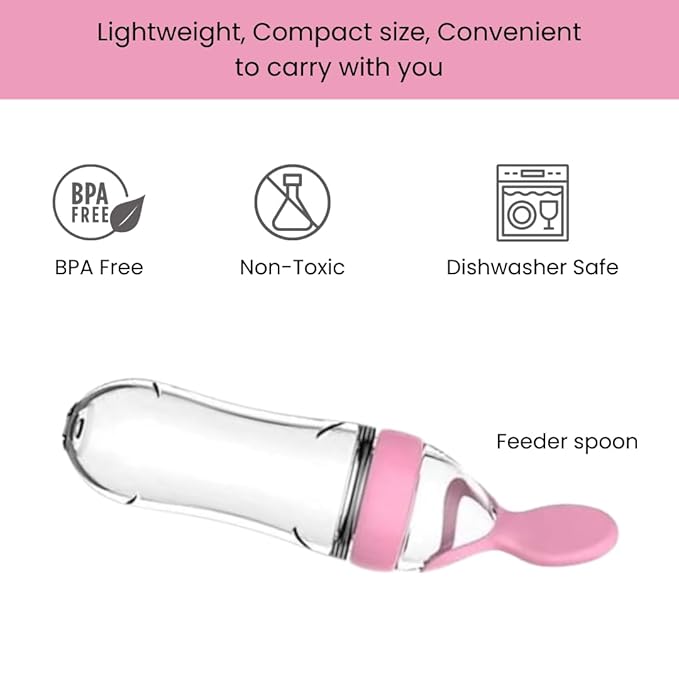 9-Piece Silicone Baby Fruit Feeder & Pacifier Set - Includes 2 Pacifiers, 1 Feeder Spoon, 6 Replacements (3 Sizes) - Pink