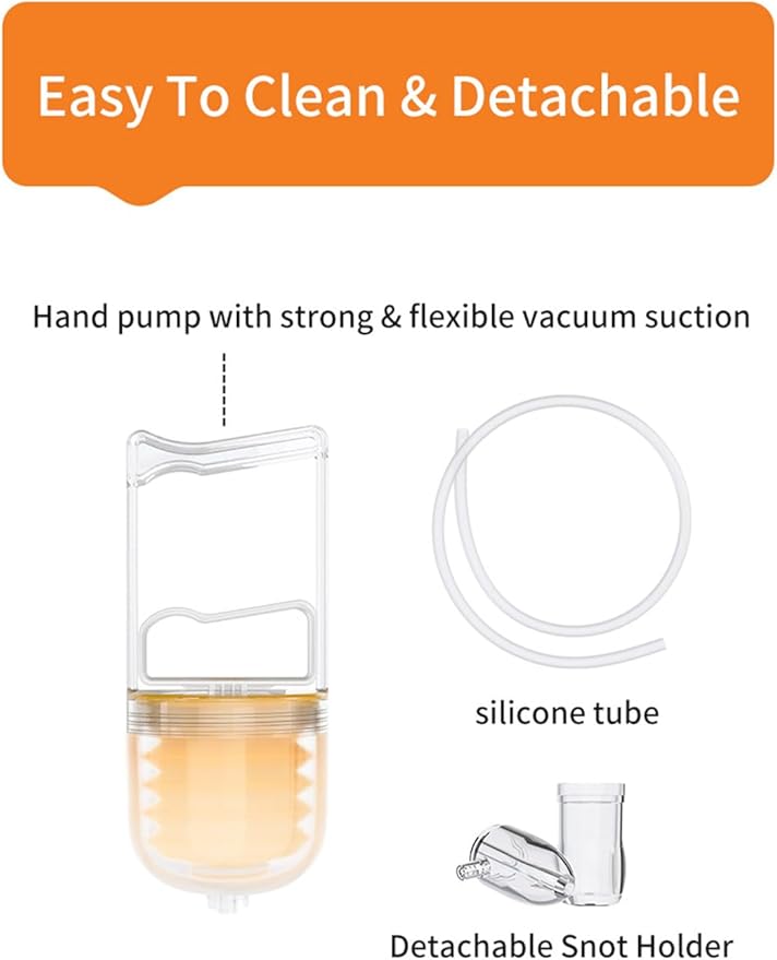 Portable Hand Puller Nasal Aspirator, Quiet Suction Easy to Operate , Reusable ,Easy to Clean