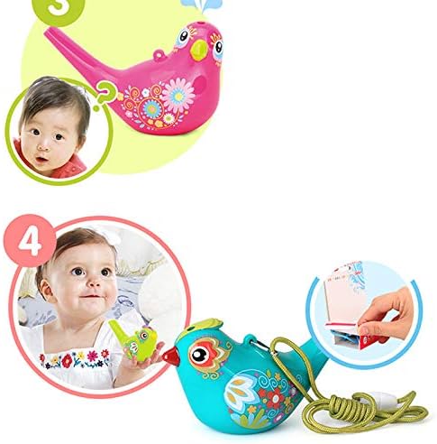 1Pcs Coloured Drawing Water Bird Whistle Bathtime Musical Toy for Kids Early Learning Educational Children Gift Toy Musical Instrument