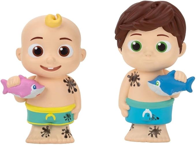 Coco Melon Musical Bathtime Playset, Includes JJ and Tomtom Figurines, Toys for Toddlers, Includes 12 Exclusive Cocomelon Stickers