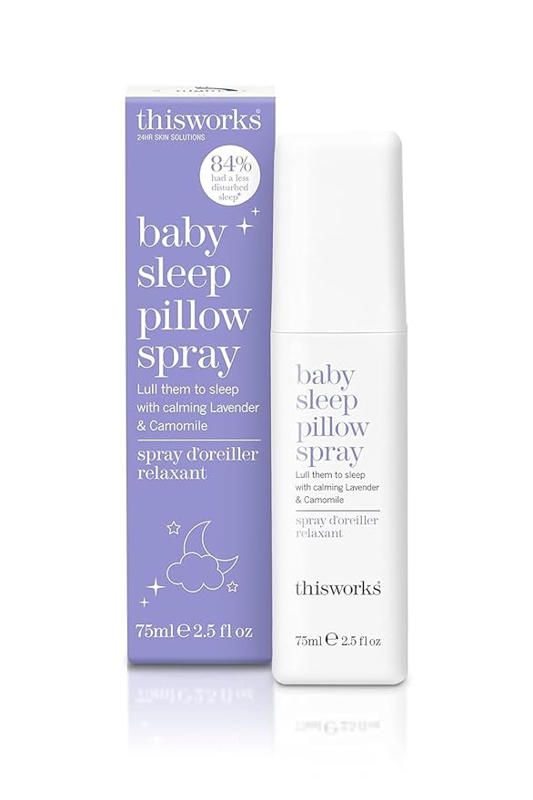 Thisworks Baby Sleep Pillow Spray: Ultra-Gentle to Lull Your Baby to Sleep, Calming Lavendar & Camomile, 75ml | 2.5 fl oz; 6+ Months