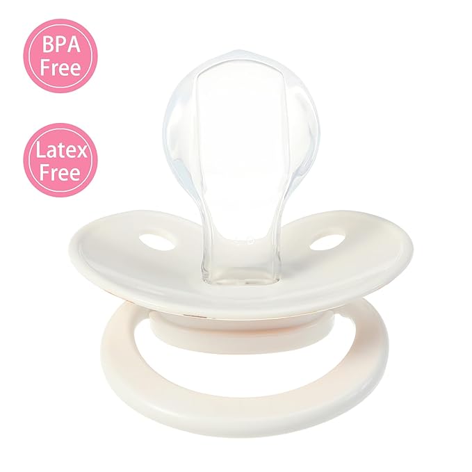 Adult Sized Pacifier Cute: Large Shield Binky for Anxiety Relief Butterfly Shaped - Puppy Printed Paci with Case