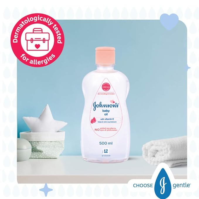 Johnson's Baby Oil with Vitamin E (500Ml)
