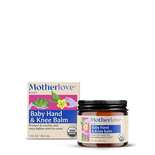 Motherlove Baby Hand & Knee Balm (1 oz) Herbal Ointment for Crawling Babies—Organic, non-GMO, & Cruelty Free