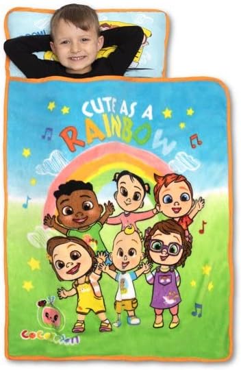 Cocomelon Toddler Nap Mat Cute as a Rainbow with JJ and Friends