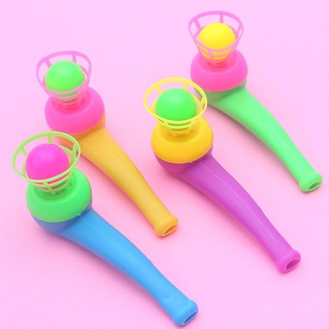 3Pcs Ball Blowing Game Set, Floating Ball for Birthday PartyBalance Game,Bubble, Random Colors