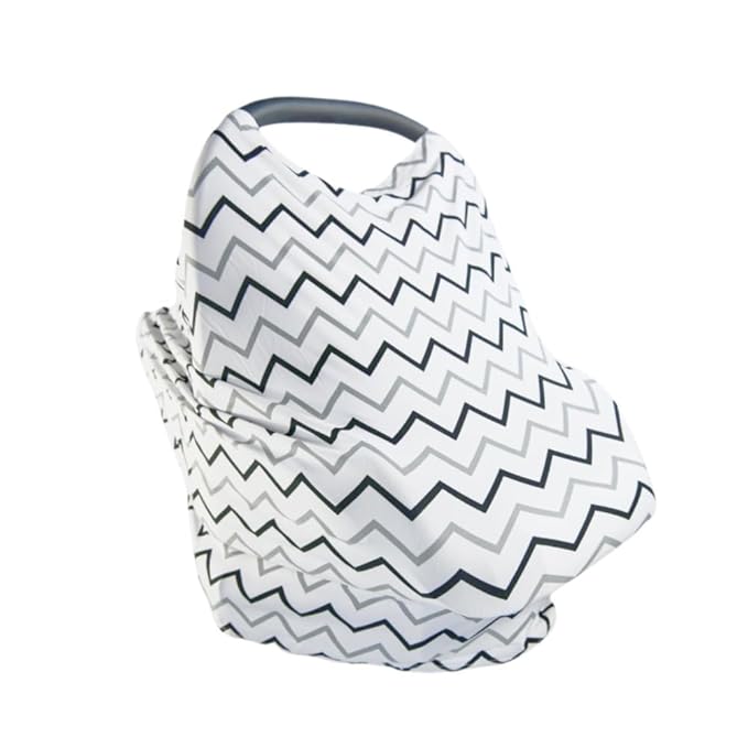 2 Pack Baby Car Seat Cover Soft Stretchy Nursing Cover, Sun Protection for Babies, Stroller Canopy, Breathable Infant Car Seat Canopy