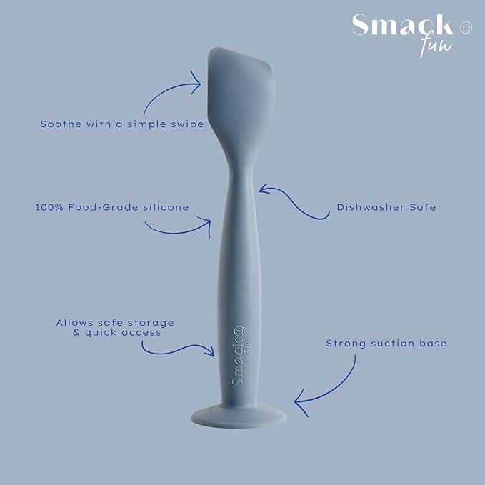 Smack Fun Diaper Cream Applicator Soft Silicone with Suction Base | Diaper rash cream spatula | Diaper Bag Essentials (Tradewinds)