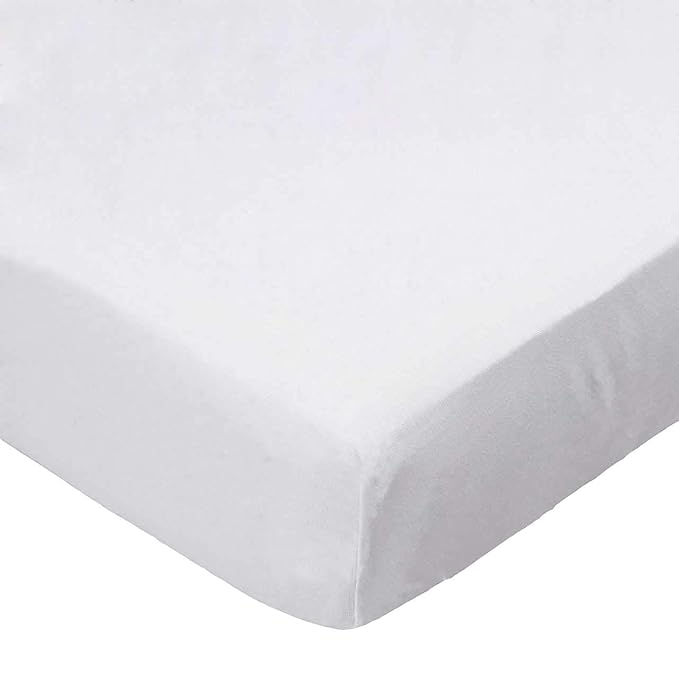 SheetWorld Fitted 100% Cotton Flannel Pack N Play Sheet Fits Graco Square Play Yard 36 x 36, Flannel - White, Made in USA