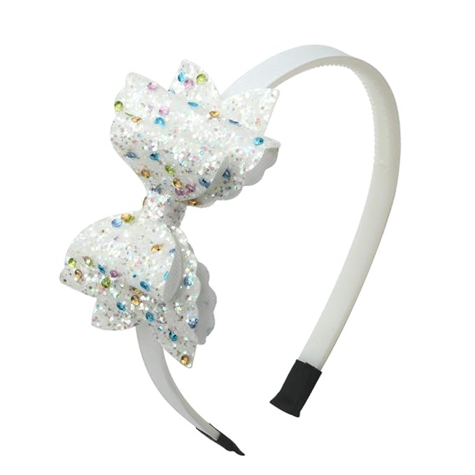 8Pcs Glitter Bows Headbands for Girls Children Sequin Hair Bows Hairbands School Girls Toddler Headband Hair Accessoires