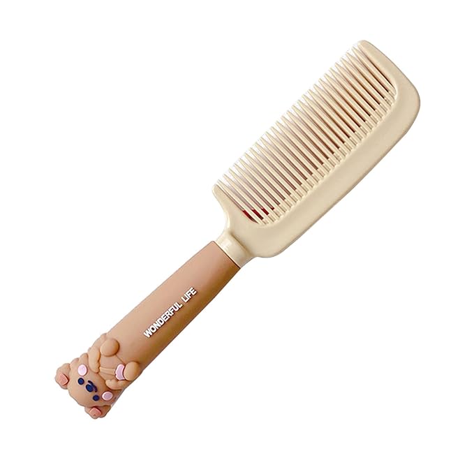 Finest-Teeth Children's Hair Comb & Brush Set for Newborns to Infant Girls with Long Teeth for Cleaning & Massage