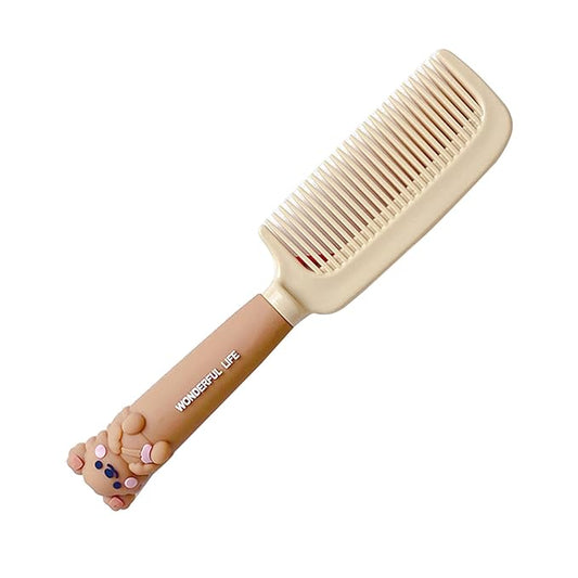 Finest-Teeth Children's Hair Comb & Brush Set for Newborns to Infant Girls with Long Teeth for Cleaning & Massage