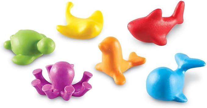 Learning Resources Under the Sea Ocean Counters - 72 Pieces, Ages 3+ Toddler Learning Toys, Counting Toys for Kids, Math Counters for Kids