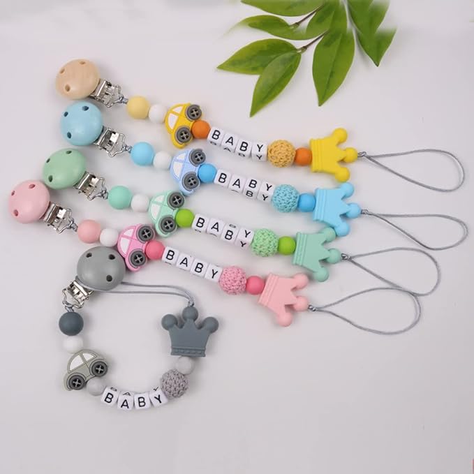 Personalized Pacifier Clip Customized Pacifier Clip with Custom Name Custom Pacifier Clip Holder with Name