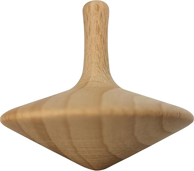Adventure Awaits! - 4 Pack Small Hand-Carved Wooden Tops - Smooth Finish!