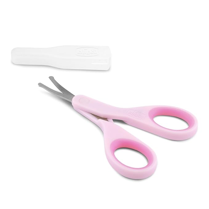 Chicco My First Beauty Set 5-in-1, Chicco Hygiene Set for Newborns, Products for Hygiene Children, Comb, Brush, Nail Scissors, Thermometer and Bath Sponge, Baby Accessories 0 Months, Pink