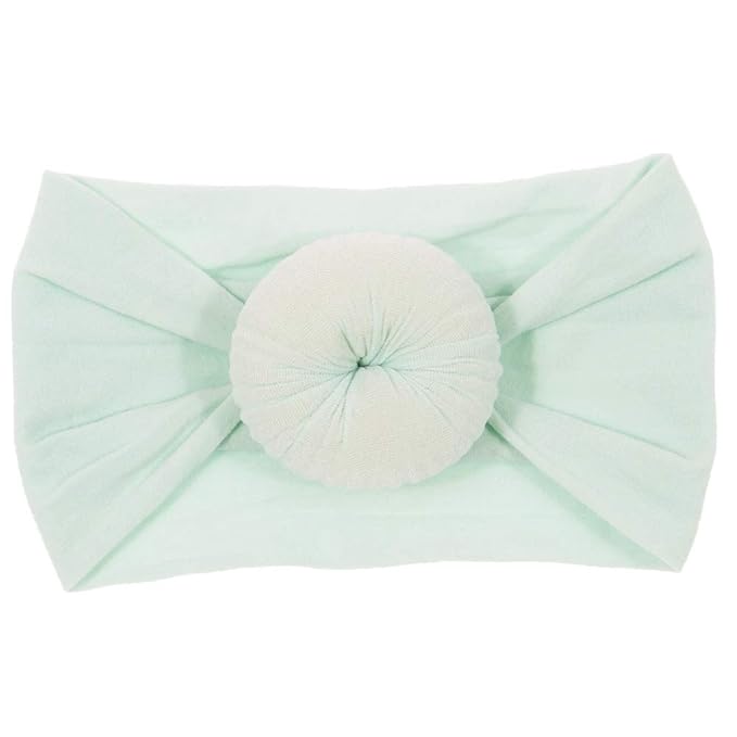 Nishine 6 Pack Cute Toddler Baby Girls Elastic Soft Nylon Headwraps Infant Knot Bow Headband Turban (Set 1)