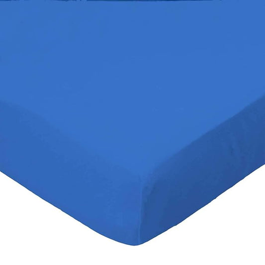 SheetWorld Baby Fitted Square Play Yard Sheet Fits Graco 36 x 36 inches, 100% Cotton Woven Sheet, Unisex Boy Girl, Royal Blue Woven, Made in USA