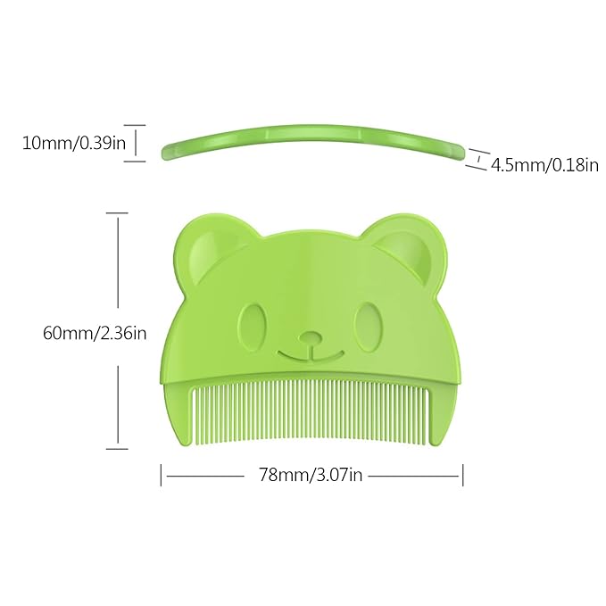 Yuly Hair Comb Fetal Head Dirt Removal Comb Toddler Bathing Comb Head Massager Combs Infant Grooming Product Infant Baby Care Kit, green
