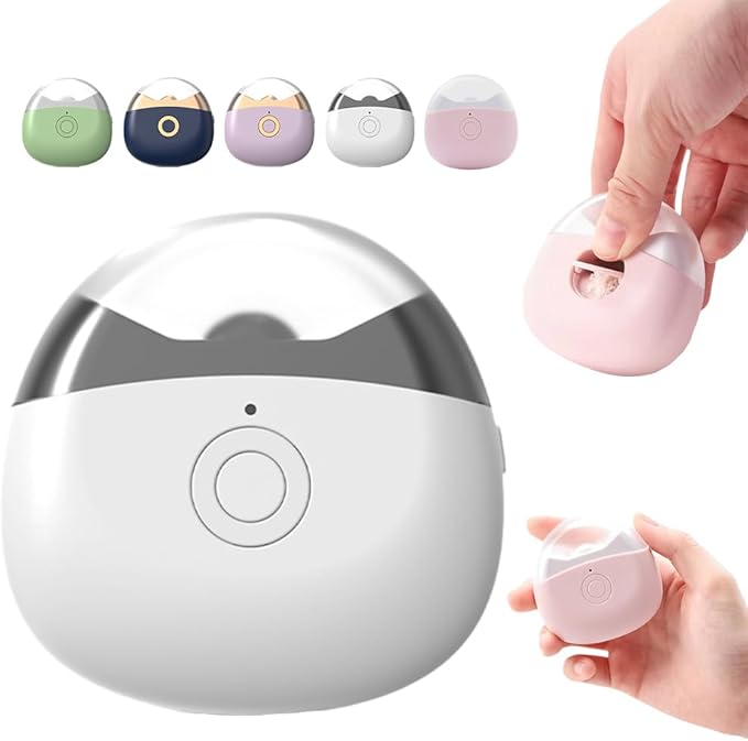 Electric Nail Clippers, 2026 Upgraded Automatic Nail Trimmer, Portable Nail Clipper with LED Light for Home Travel, Safe Nail Cutter for Baby Seniors (White)