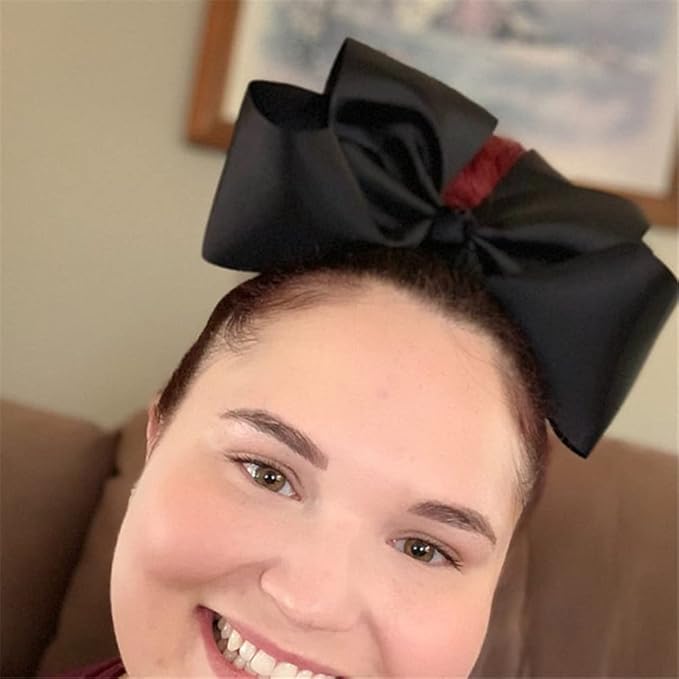 24 Colors Jumbo 8 inch Hair Bow Clips for Little Girls Grosgrain Ribbon Bow Alligator Hair Clip Baby Girl Teens Women Hair Accessories (24 pcs/8 Inch)
