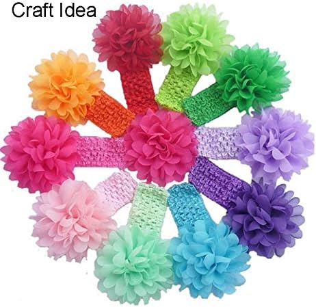 YYCRAFT Elastic Crochet Headbands for Newborn Infant Toddler Baby Girls Skinny Hair Bands Accessories