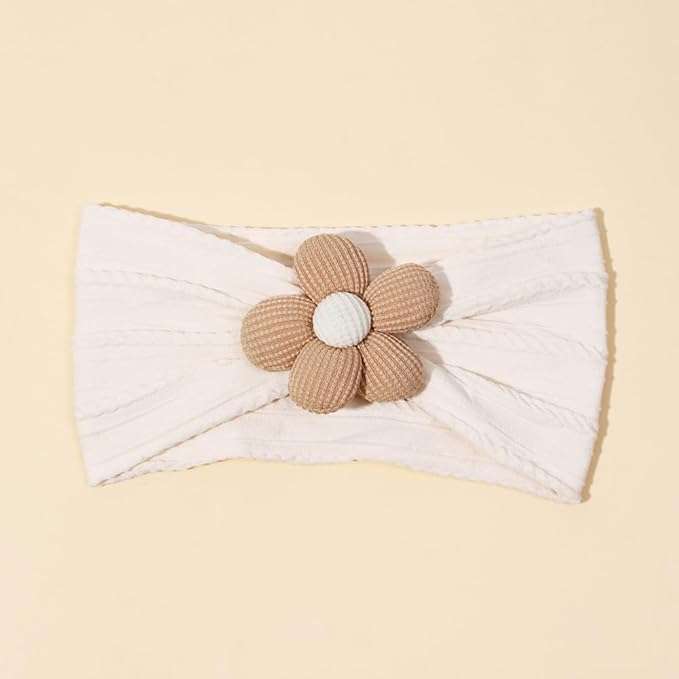Baby-Girls Floral-Bows-Headband Baby-Turban-Knotted-Elastic-Soft-Headwrap for Newborn-Infant-Toddler Hair-Accessories