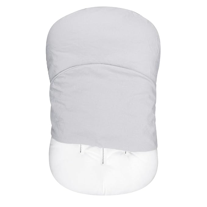 SWESEN Baby Lounger Cover, Ultra Breathable Newborn Lounger Cover, Cotton Linen Lounger Slipcover for Baby Girls and Boys, Covers Only, Grey