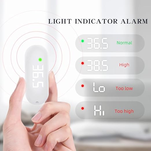 Rechargeable Medical Forehead Thermometer for Adults and Children Portable White Non-Contact Digital Thermometer with Fast 1-Second Touchless Reading White