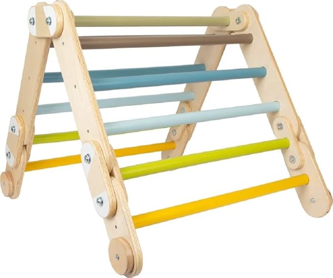 small foot Climbing Triangle Adventure Made of Wood, Movement Game for Children, Multifunctional, from 2 Years, 12238