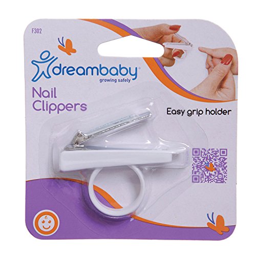 Dreambaby L302 Nail Clippers with Holder, White (2 Pack)