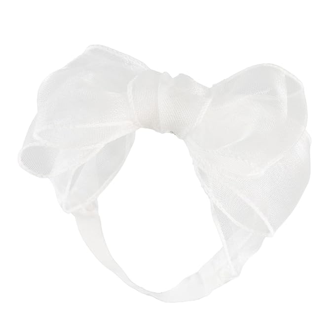 Lace Big Bow Baby Girls Headband Floral Hair Band Toddlers Newborn Infants Christening Baptism Party Hair Accessories for 0-36 Months Elastics Hairband (Style 7)