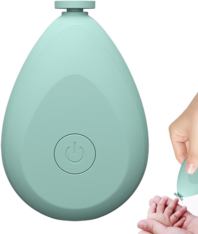 Baby Electric Nail Grinder - Battery Operated Portable Baby Nail Trimmer Electric, Quite Newborns Nail File | Toddler Nail Clipper, Baby Nail Clippers with 4 Grinding Heads for Toes and Fingernails