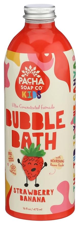 PACHA SOAP Kids Strawberry Banana Bubble Bath, 16 FZ