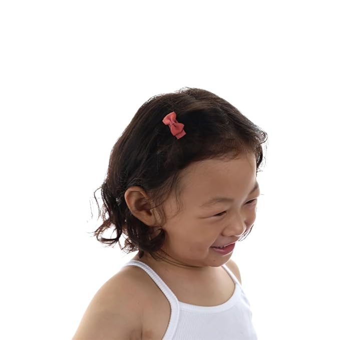 12 PCS Baby Bow Bangs Hair Clips Tiny Snap Clip for Infant Toddler Girl Mini Grosgrain Ribbon Hair Bow Barrettes Girls Hair Accessories (Tiny bow 1.2" 12 Colors)