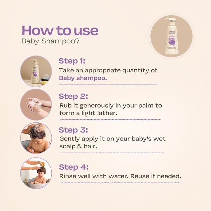 MAATE Baby Shampoo (400 ml) | Deep Cleanses, Nourishes Scalp & Hair | With Ayurvedic Herbs like Shikakai & Amla | Baby Shampoo For Kids 0-12 Years | Baby Hair Shampoo | Tear Free & Chemical Free