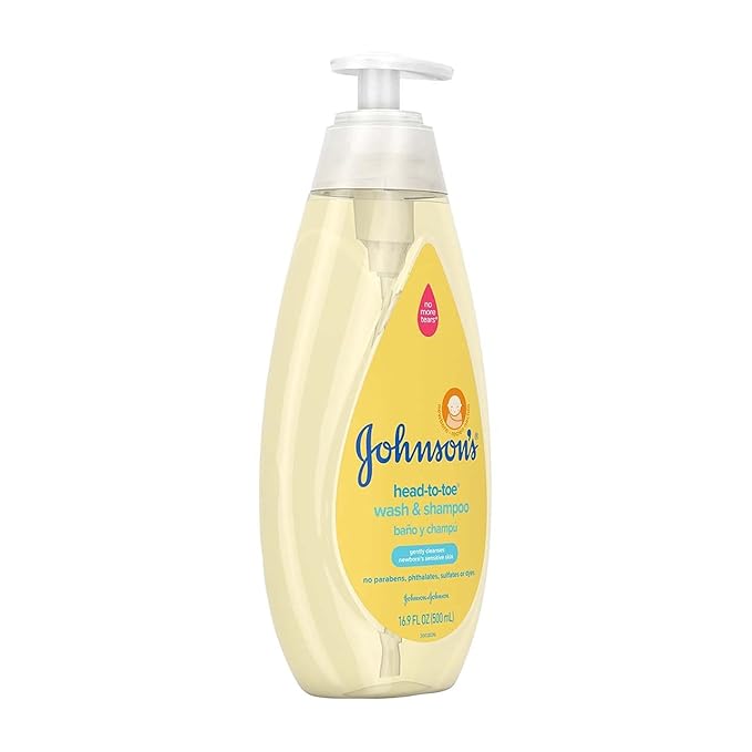 Johnsons Baby Head-To-Toe Wash & Shampoo 16.9 Ounce Pump (500ml) (6 Pack)
