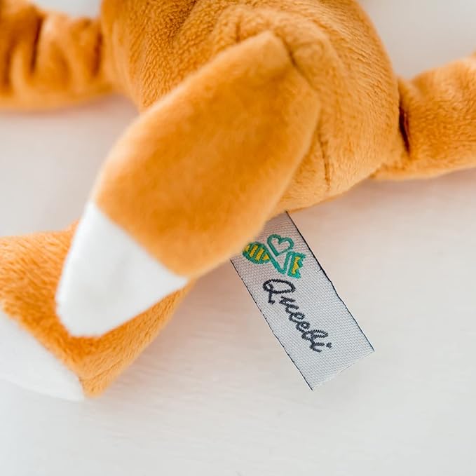 PaciBuddy Fox Pacifier Holder - Plush Toy with Universal Adapter & Detachable Pacifier, Gender Neutral Baby Gift for all Ages - Infant Plush Baby Toy, Versatile Baby Essentials, Binky & Soother