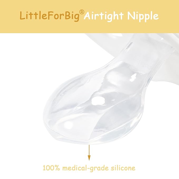 LittleForBig Bigshield Gen-II Adult Sized Printed Pacifier Baby Giraffe Pattern Yellow