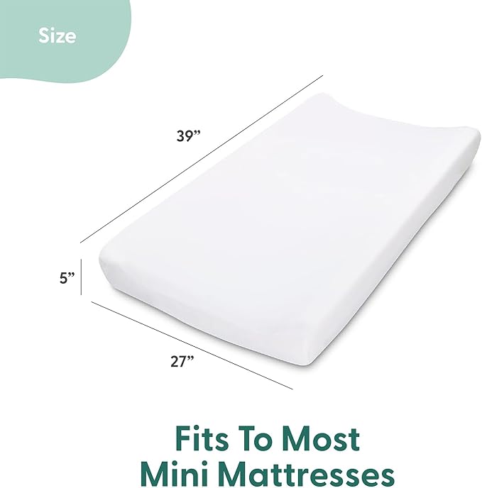 The Peanutshell Mini Crib Fitted Sheets Set, Playard, Pack Play Sheets, Playpen, Dinosaur