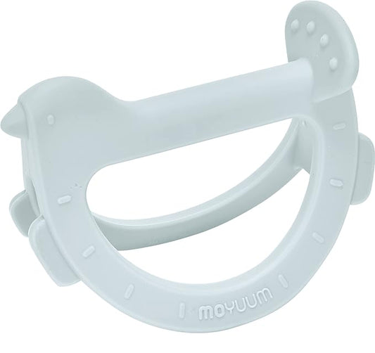 Moyuum Silicone Swing Bird Teether Toy | Made in Korea, Provides Teething Relief, Wrist Teether is Easy to Grip, Designed to Rock, Babies 3+ Months