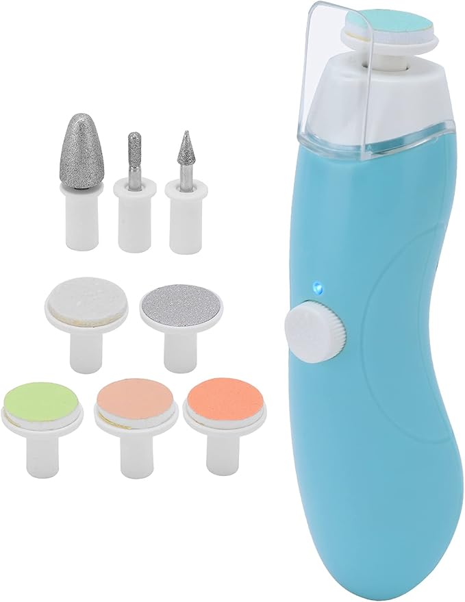 Toddler Nail Clipper, Electric Baby Nail Trimmer Baby Nail Clippers Kids Nail Clippers Infant Nail Clippers Toddler Fingernail Clippers for Baby Fingernails Care (Light Blue)