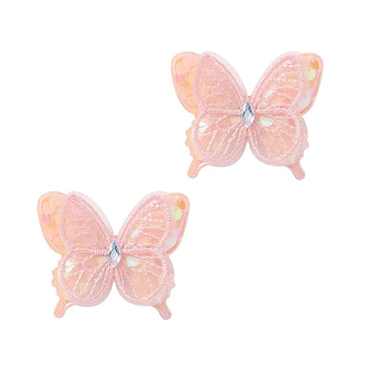 Butterfly Hair Clips Butterfly Hair Clip Glitter Butterfly Hair Clips Kids Clips for Birthday Christmas Children's Day Gift (orange)