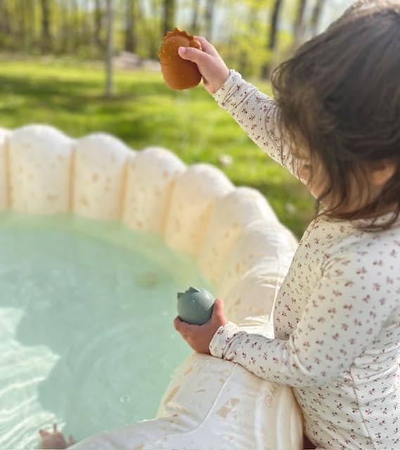 Brooklyn Neutral Non Toxic, Silicone Bath Toys-5 Pack Animal Bathtub and Water Toys for Babies