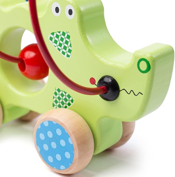 Bigjigs Toys Push Along Crocodile Bead Frame
