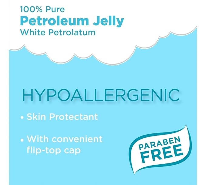 Generic Equate Baby Petroleum Jelly 100% Pure, 2.5 oz Each, Soothing Skin Protectant, Pack of 4
