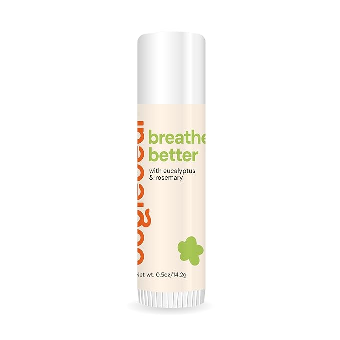 oogiebear Baby Breathing Rub, Made with Naturally Soothing Eucalyptus & Rosemary, USDA Organic Safe for Babies 3 Months & Older, 0.5 Oz Balm