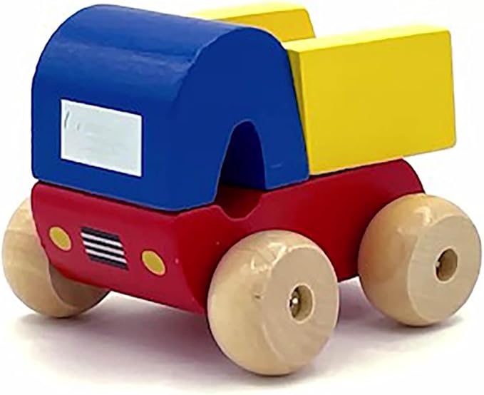 Orange Tree Toys First Trucks | Hand Painted Colorful Wooden Toy for Toddlers Age 12m+, Sustainably Made, Set of 3